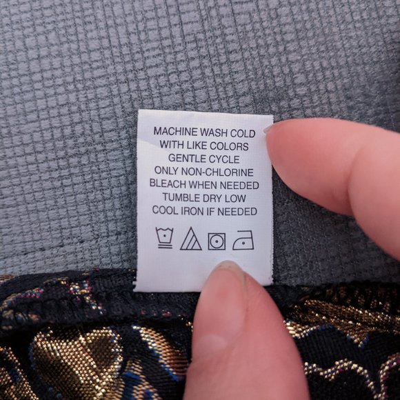 Eyeshadow Metallic Floral A-Line Dress (RIPPED SEAM-SEE DESCRIPTION) - Picture 11 of 11